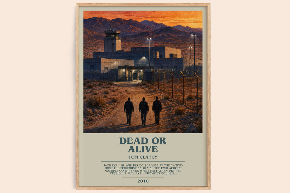 Dead or Alive bookish book poster by Tom Clancy – framed literary art print