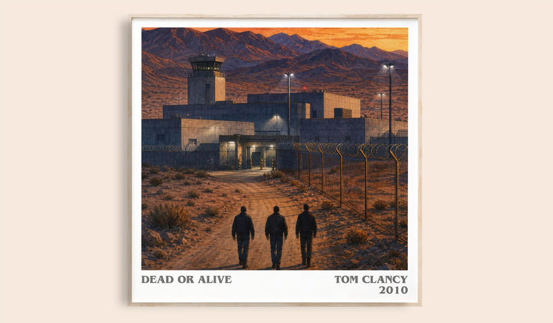 Dead or Alive literary book poster by Tom Clancy – framed literary art print