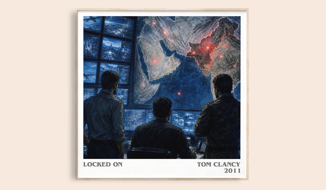 Locked On literary book poster by Tom Clancy – framed literary art print