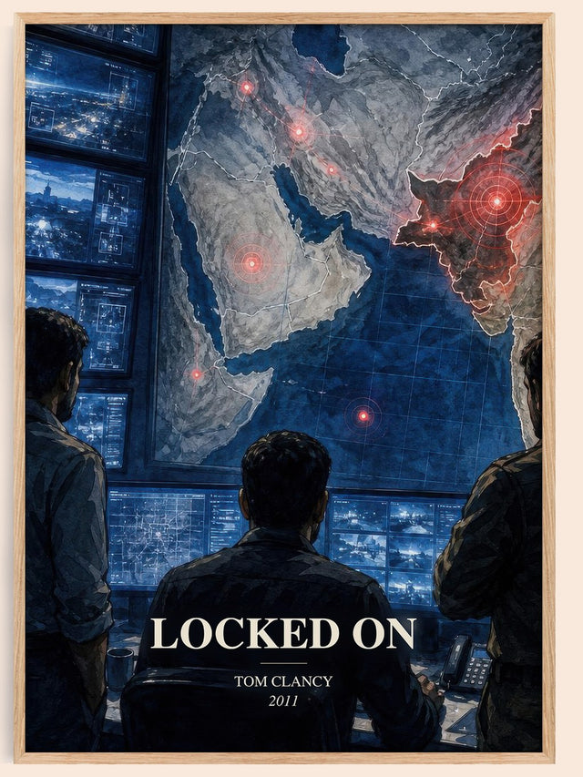 Locked On Book Watercolour Illustration by Tom Clancy