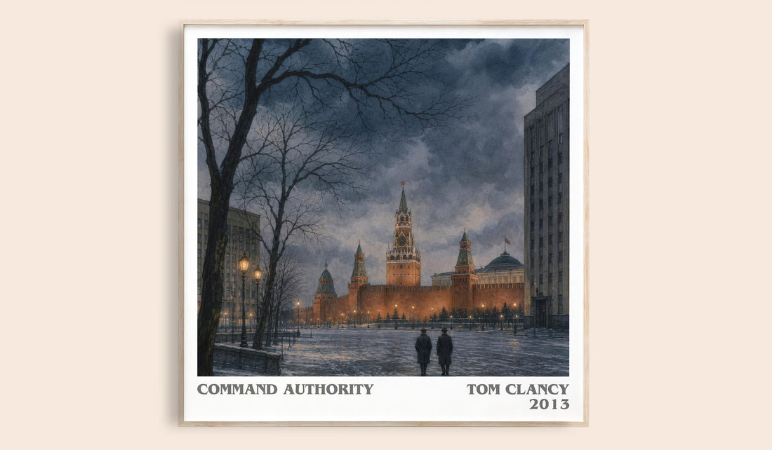Command Authority literary book poster by Tom Clancy – framed literary art print