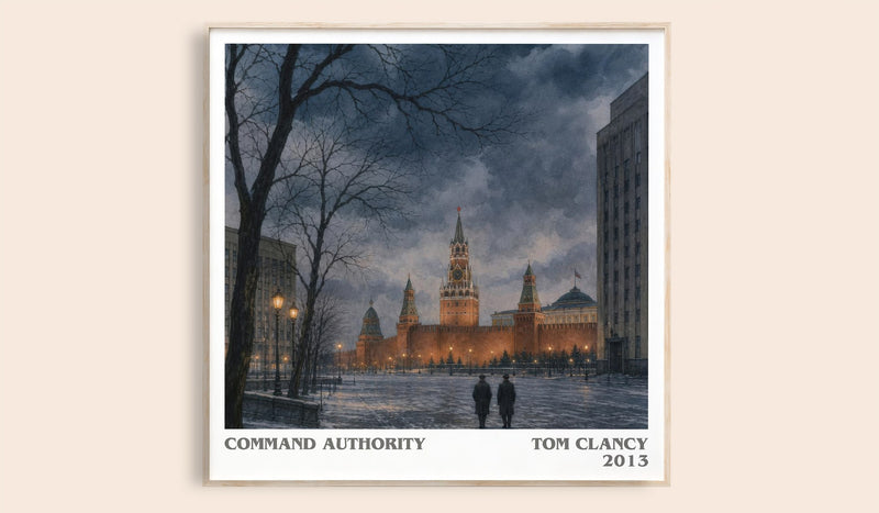 Command Authority literary book poster by Tom Clancy – framed literary art print