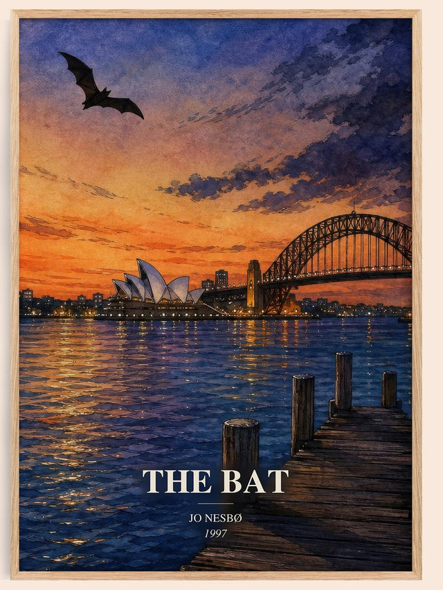 The Bat Book Watercolour Illustration by Jo Nesbø