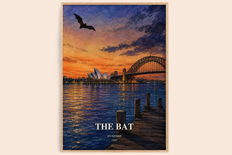 The Bat Book Watercolour Illustration by Jo Nesbø (Edge style)