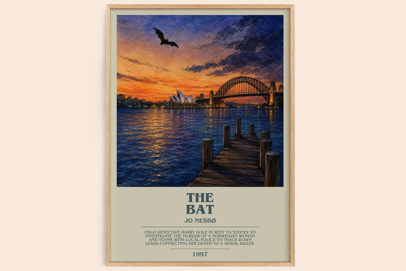The Bat Bookish Wall Art by Jo Nesbø (Modern style)