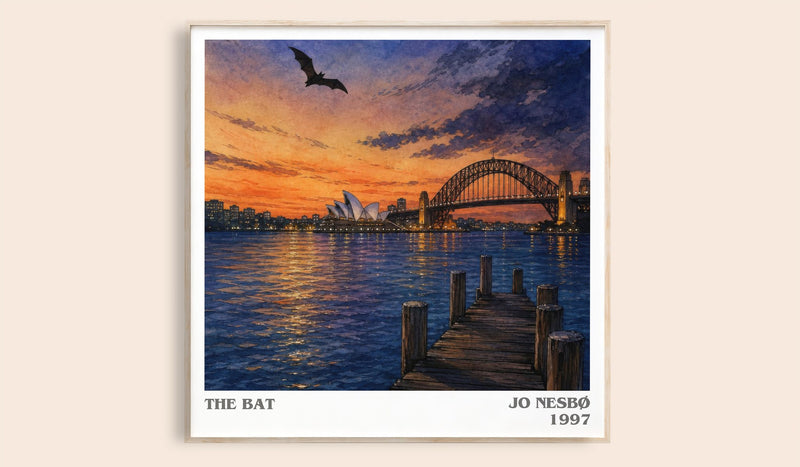 The Bat Literary Art Print by Jo Nesbø (Square style)