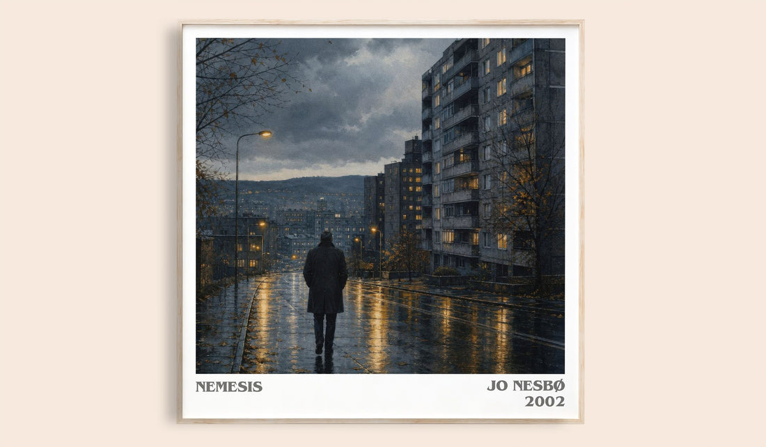 Nemesis literary book poster by Jo Nesbø – framed literary art print
