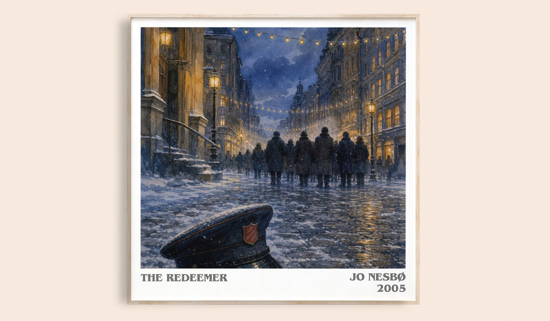 The Redeemer literary book poster by Jo Nesbø – framed literary art print