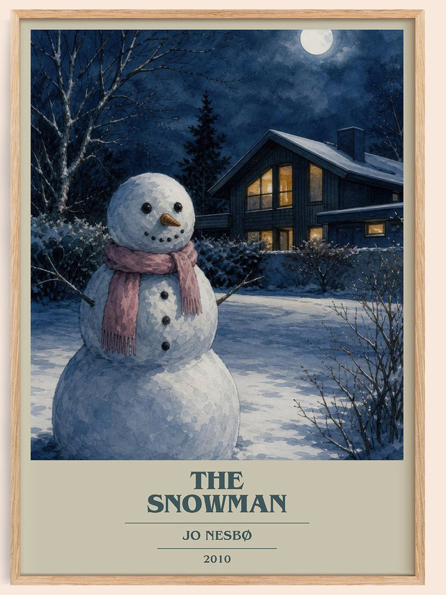 The Snowman Book Cover Poster by Jo Nesbø