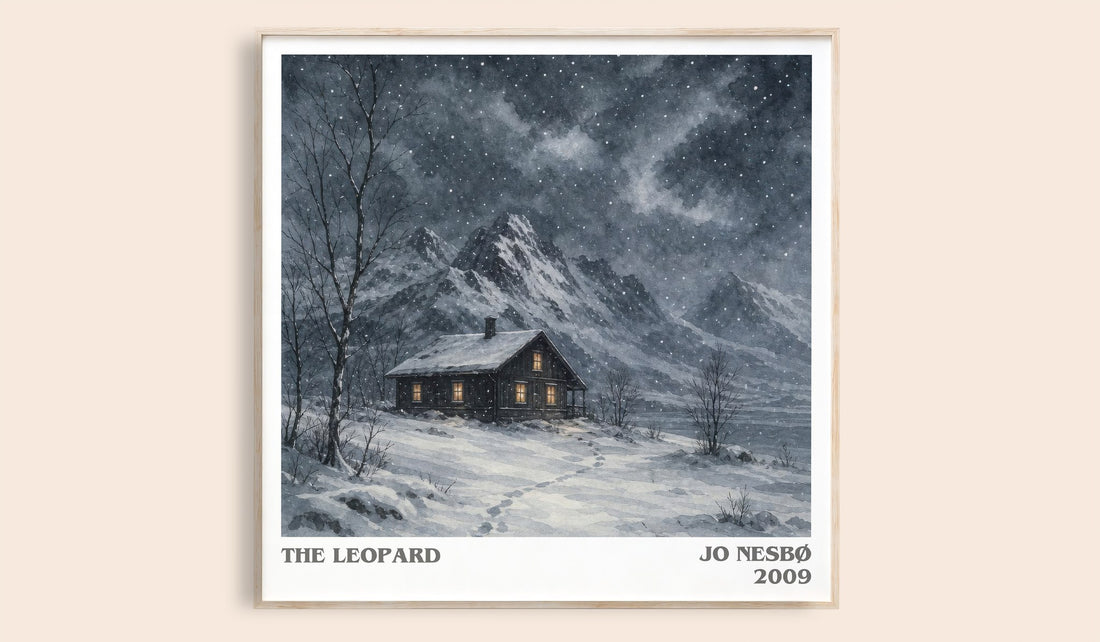 The Leopard literary book poster by Jo Nesbø – framed literary art print