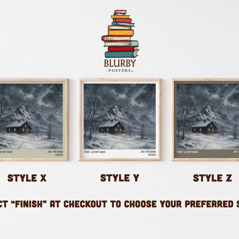 The Leopard literary print in frame leaning in hallway – crime wall art