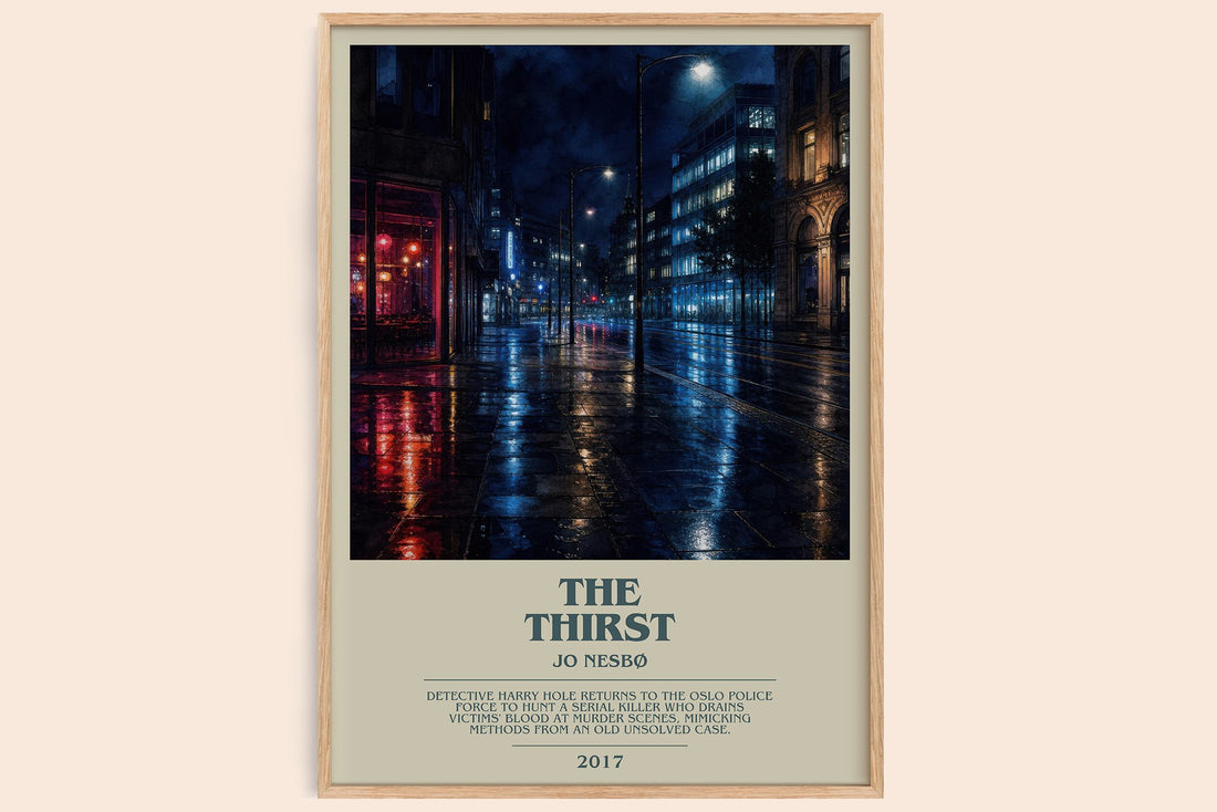 The Thirst bookish book poster by Jo Nesbø – framed literary art print