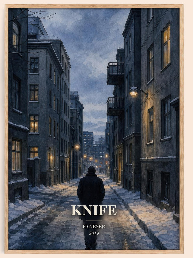 Knife Book Watercolour Illustration by Jo Nesbø