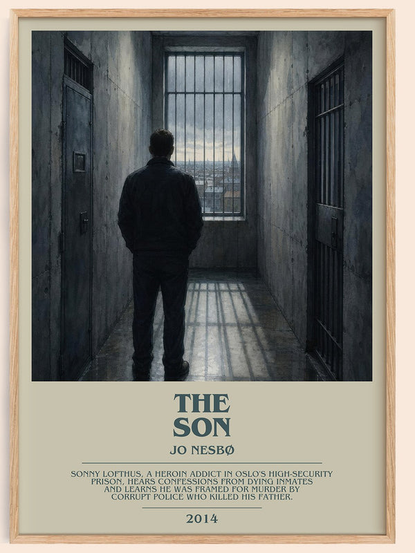 The Son bookish book poster by Jo Nesbø – framed literary art print