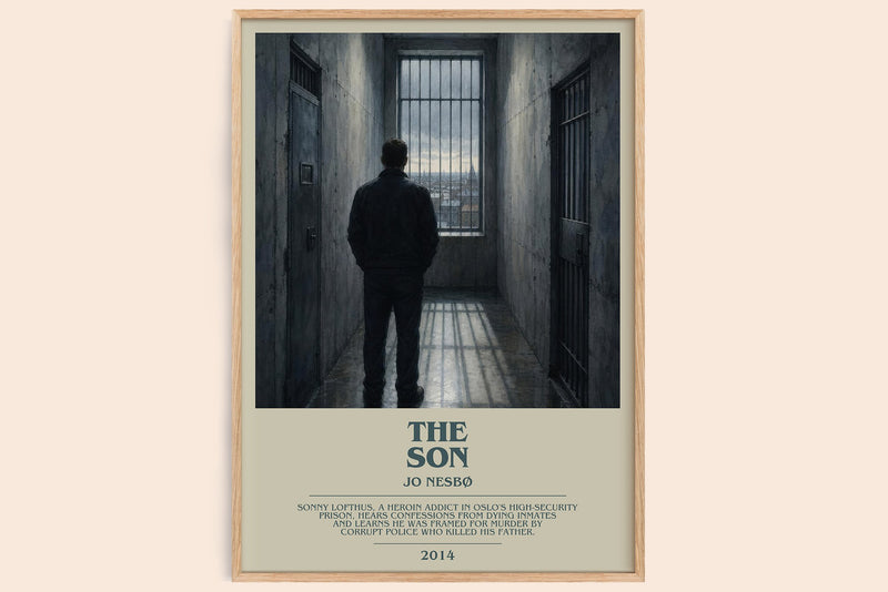 The Son bookish book poster by Jo Nesbø – framed literary art print