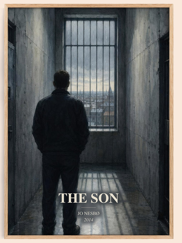 The Son watercolour book poster by Jo Nesbø – framed literary art print