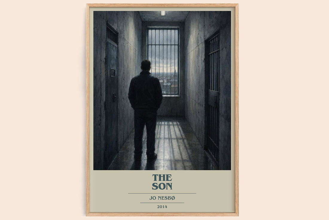 The Son book cover book poster by Jo Nesbø – framed literary art print
