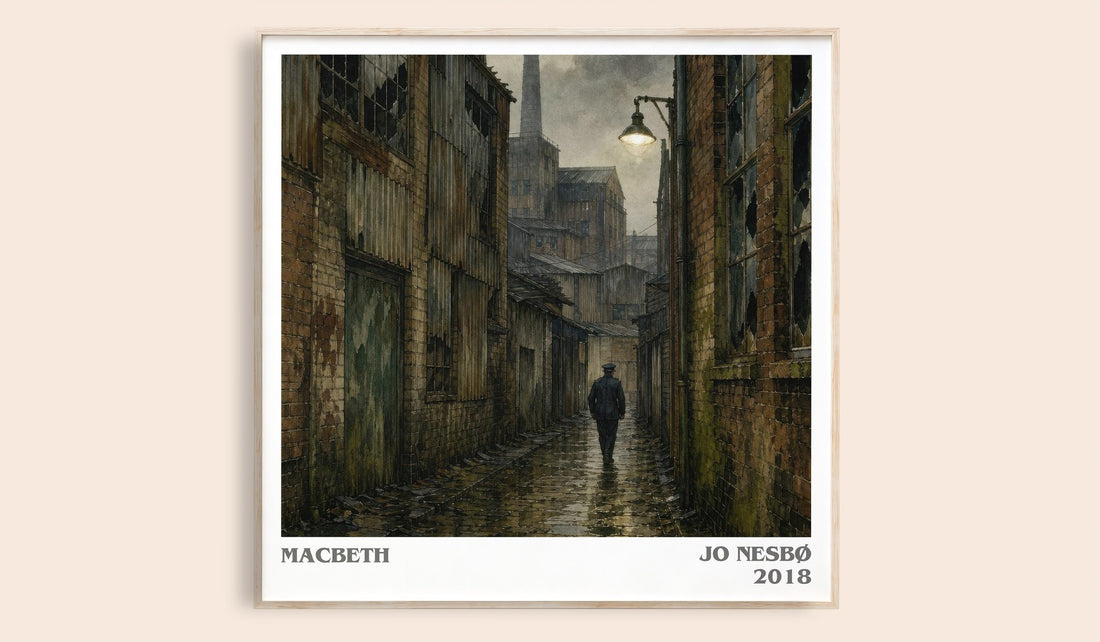 Macbeth literary book poster by Jo Nesbø – framed literary art print