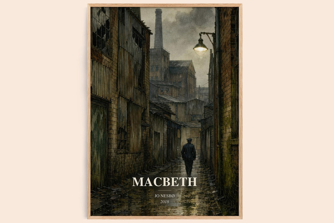 Macbeth watercolour book poster by Jo Nesbø – framed literary art print