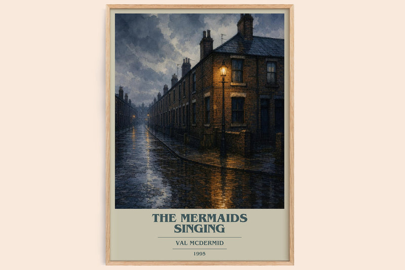 The Mermaids Singing Book Cover Poster by Val McDermid (Modern Minimalist style)