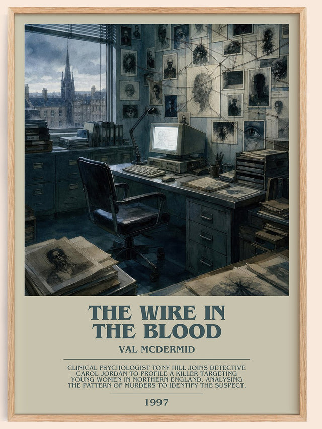 The Wire in the Blood Bookish Wall Art by Val McDermid