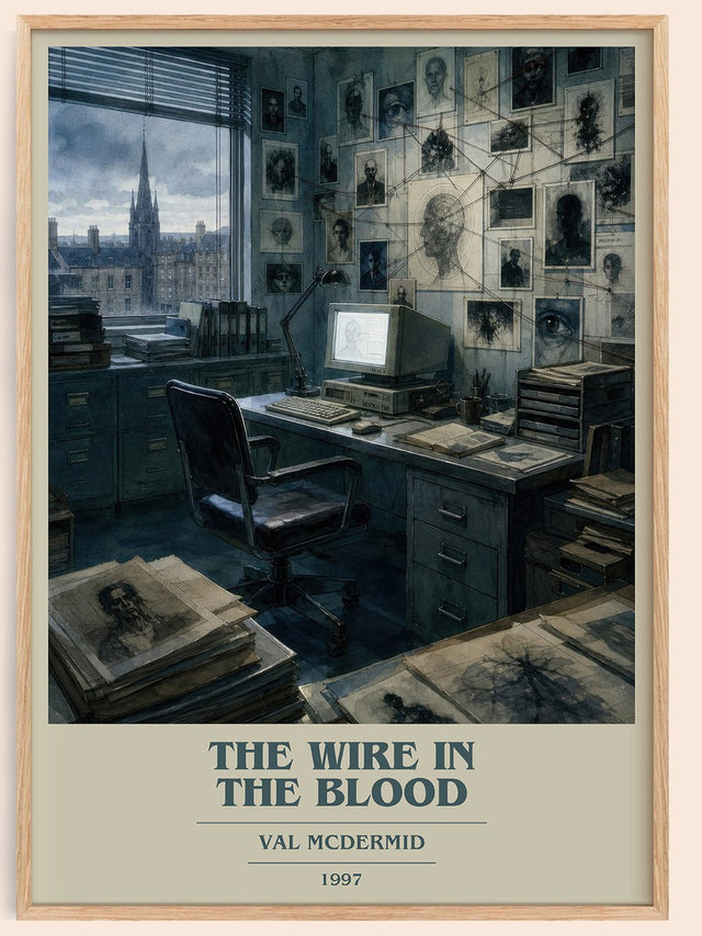 The Wire in the Blood Book Cover Poster by Val McDermid