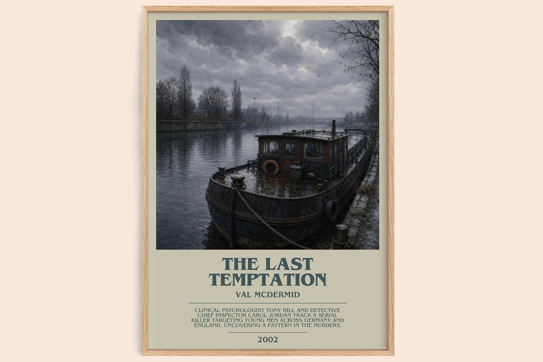 The Last Temptation bookish book poster by Val McDermid – framed literary art print