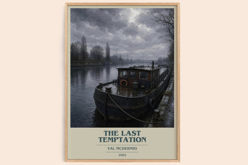 The Last Temptation book cover book poster by Val McDermid – framed literary art print