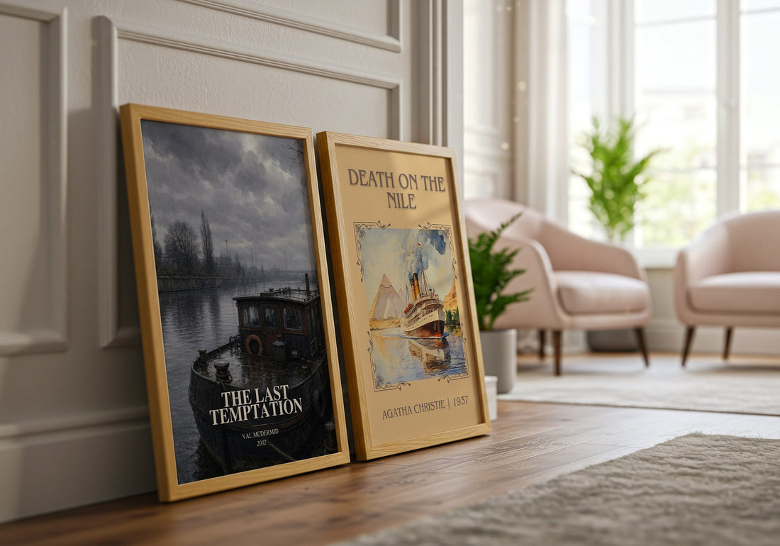 The Last Temptation watercolour print framed by window – literary home decor