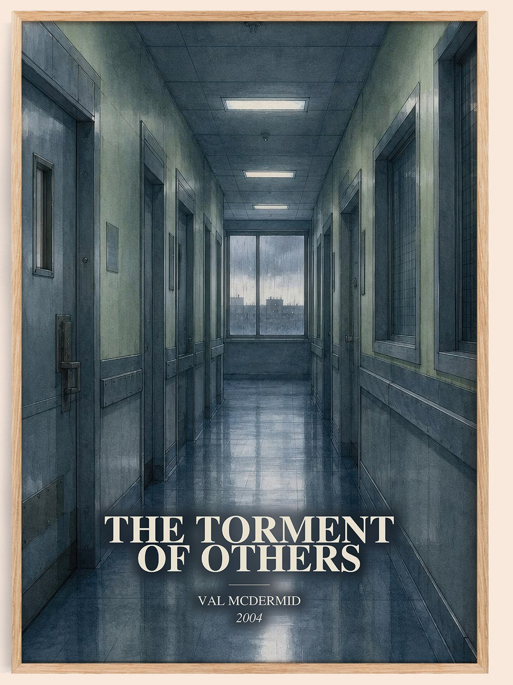 The Torment of Others watercolour book poster by Val McDermid – framed literary art print