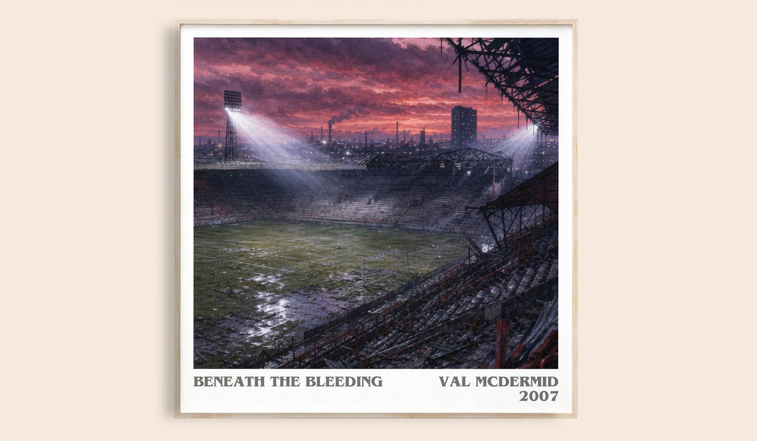 Beneath the Bleeding literary book poster by Val McDermid – framed literary art print
