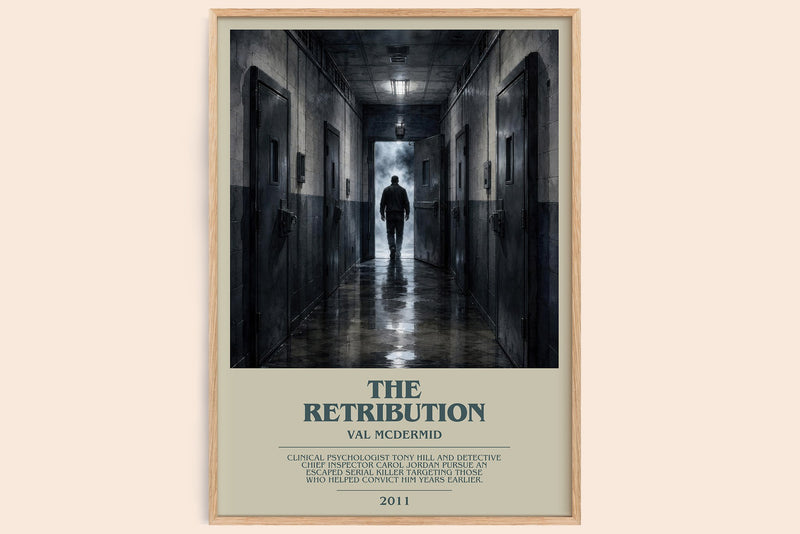 The Retribution bookish book poster by Val McDermid – framed literary art print