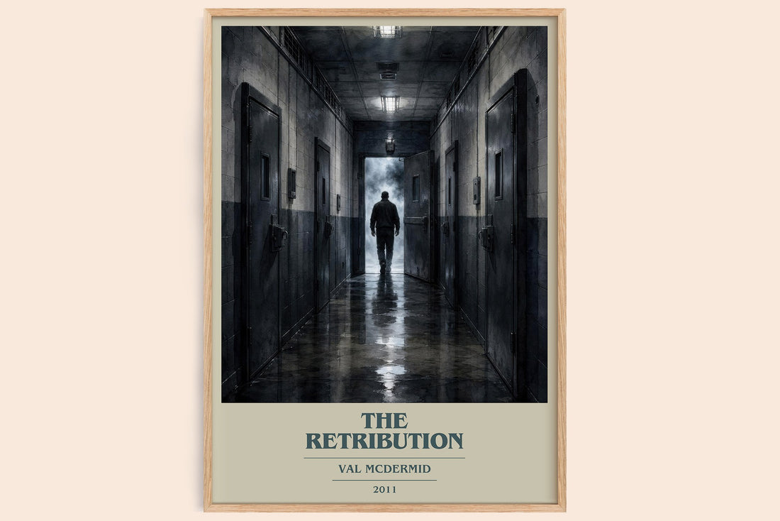 The Retribution book cover book poster by Val McDermid – framed literary art print