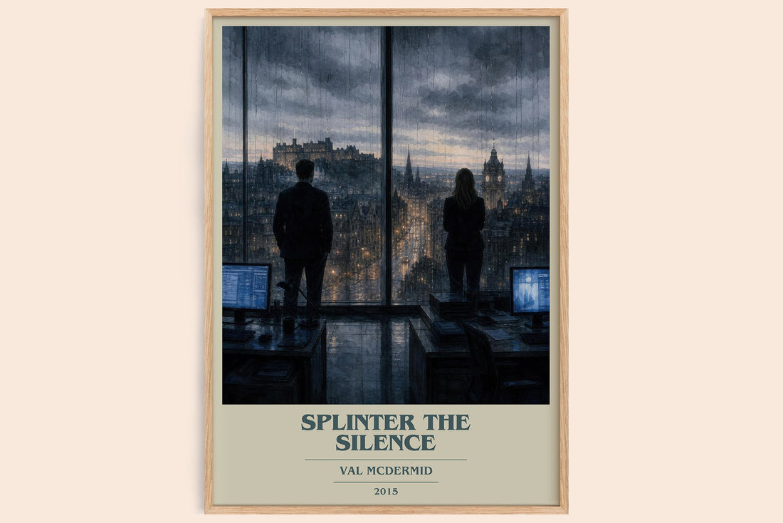 Splinter the Silence book cover book poster by Val McDermid – framed literary art print