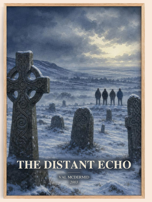 The Distant Echo Book Watercolour Illustration by Val McDermid