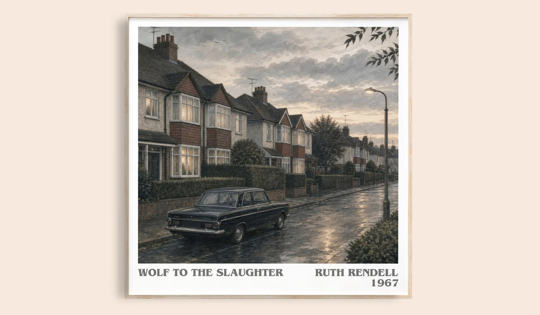 Wolf to the Slaughter literary book poster by Ruth Rendell – framed literary art print