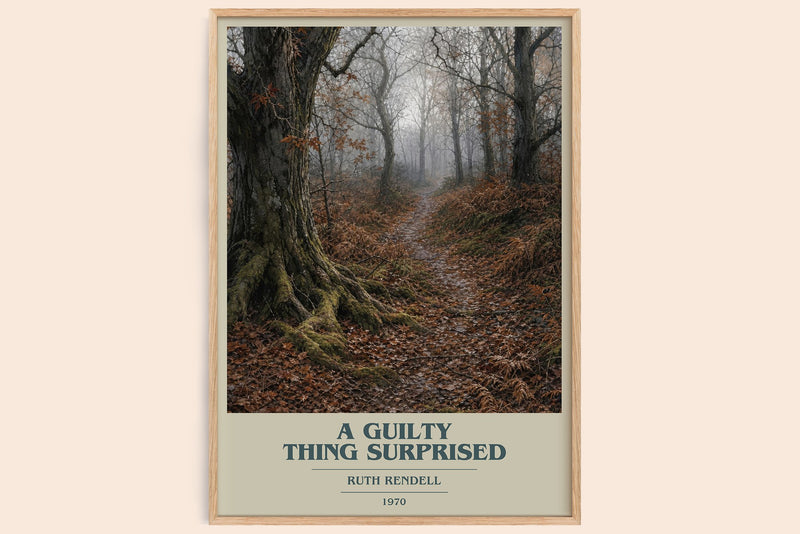 A Guilty Thing Surprised book cover book poster by Ruth Rendell – framed literary art print