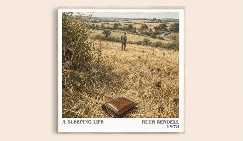 A Sleeping Life literary book poster by Ruth Rendell – framed literary art print