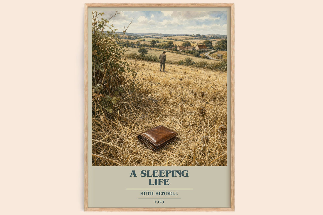 A Sleeping Life book cover book poster by Ruth Rendell – framed literary art print