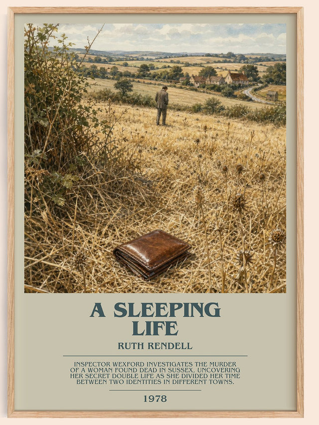 A Sleeping Life Bookish Wall Art by Ruth Rendell