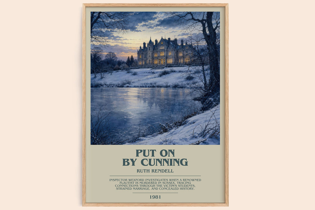 Put On by Cunning bookish book poster by Ruth Rendell – framed literary art print