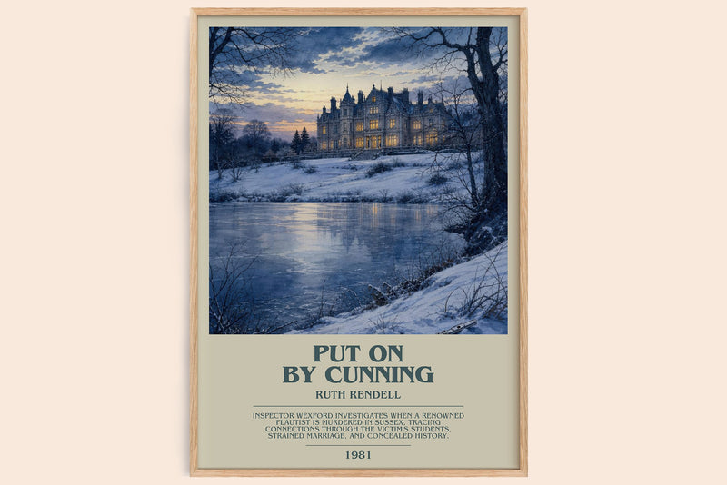 Put On by Cunning bookish book poster by Ruth Rendell – framed literary art print