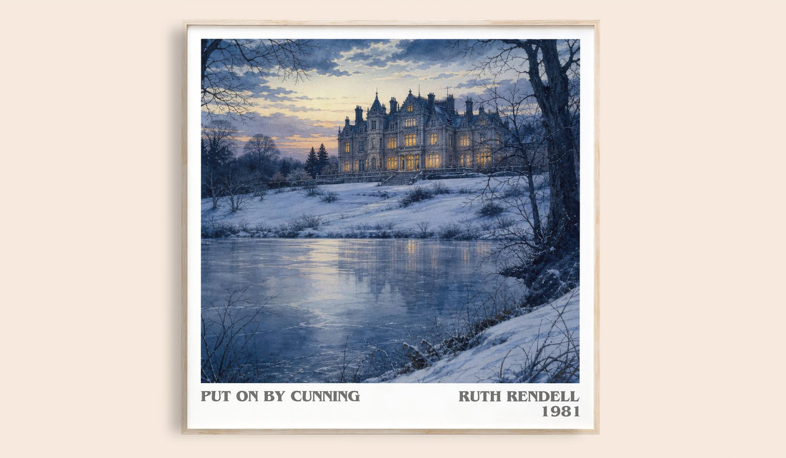 Put On by Cunning literary book poster by Ruth Rendell – framed literary art print