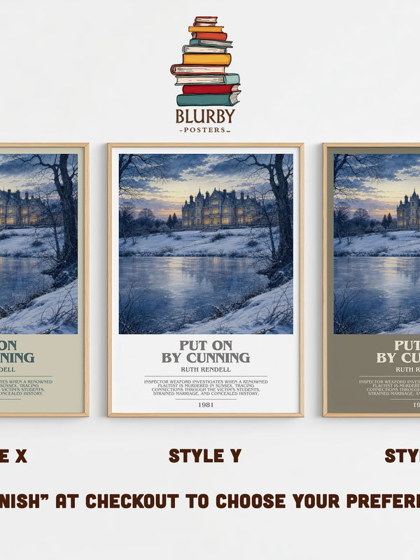 Put On by Cunning bookish print in frame leaning in hallway – crime wall art