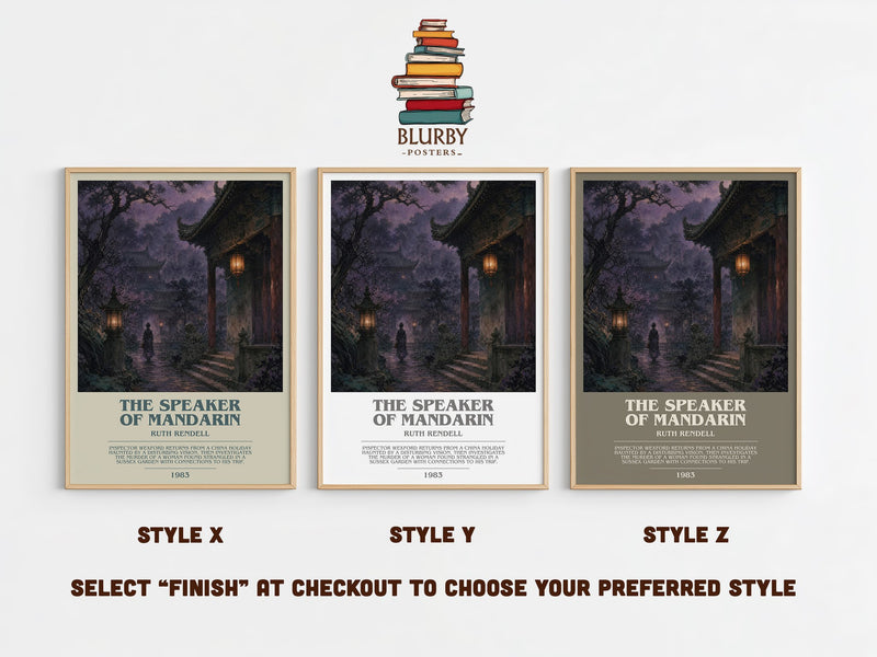The Speaker of Mandarin bookish print in frame leaning in hallway – crime wall art