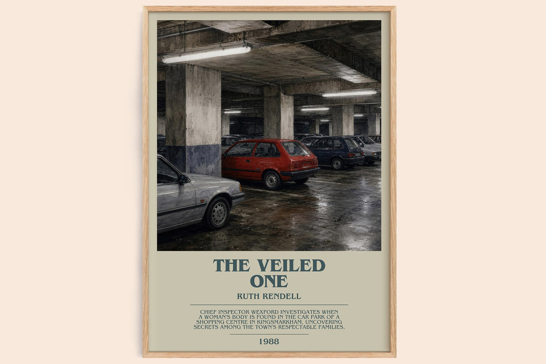 The Veiled One bookish book poster by Ruth Rendell – framed literary art print