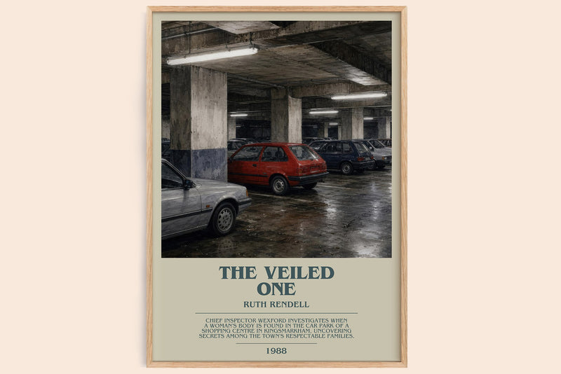 The Veiled One bookish book poster by Ruth Rendell – framed literary art print