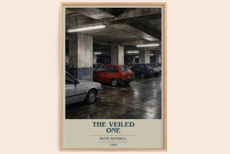 The Veiled One book cover book poster by Ruth Rendell – framed literary art print