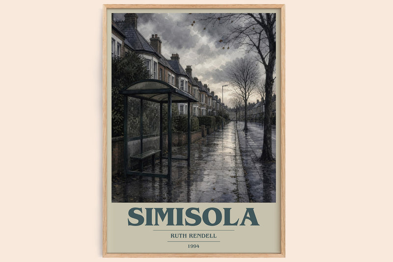 Simisola book cover book poster by Ruth Rendell – framed literary art print