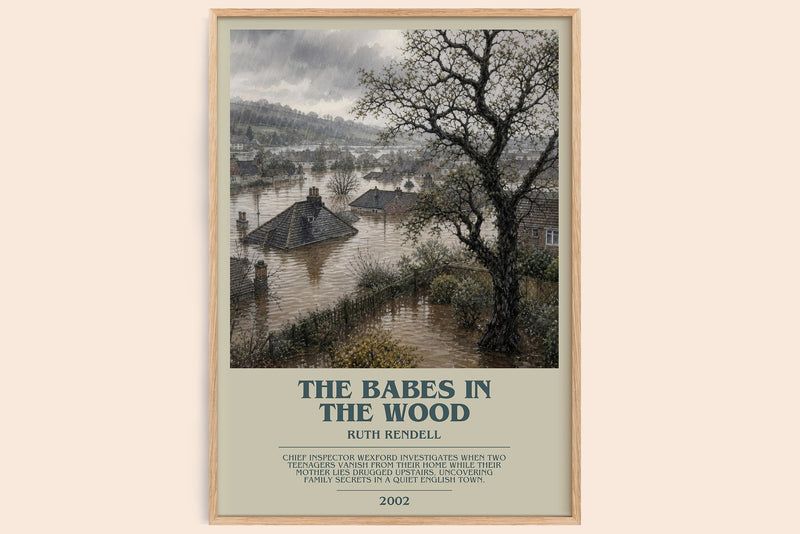The Babes in the Wood bookish book poster by Ruth Rendell – framed literary art print